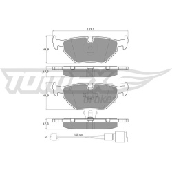stabdžių trinkelių rinkinys, diskinis stabdys
                                TOMEX Brakes                                