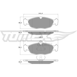 stabdžių trinkelių rinkinys, diskinis stabdys
                                TOMEX Brakes                                