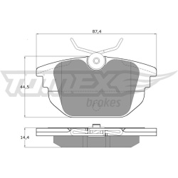 stabdžių trinkelių rinkinys, diskinis stabdys
                                TOMEX Brakes                                