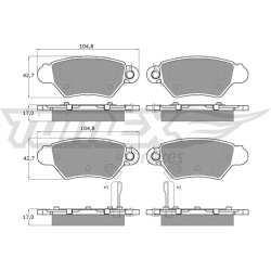 stabdžių trinkelių rinkinys, diskinis stabdys
                                TOMEX Brakes                                
