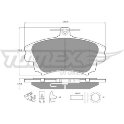 stabdžių trinkelių rinkinys, diskinis stabdys
                                TOMEX Brakes                                