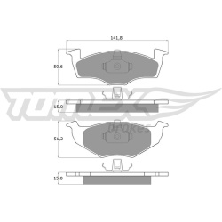 stabdžių trinkelių rinkinys, diskinis stabdys
                                TOMEX Brakes                                