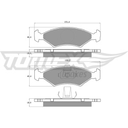 stabdžių trinkelių rinkinys, diskinis stabdys
                                TOMEX Brakes                                