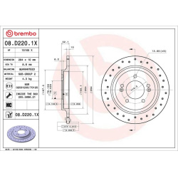 stabdžių diskas (1vnt) XTRA LINE - Xtra
                                BREMBO                                             