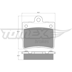 stabdžių trinkelių rinkinys, diskinis stabdys
                                TOMEX Brakes                                
