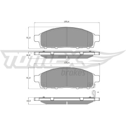 stabdžių trinkelių rinkinys, diskinis stabdys
                                TOMEX Brakes                                