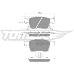 Stabdžių trinkelių rinkinys, diskinis stabdys
                                TOMEX Brakes                                