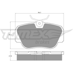 stabdžių trinkelių rinkinys, diskinis stabdys
                                TOMEX Brakes                                