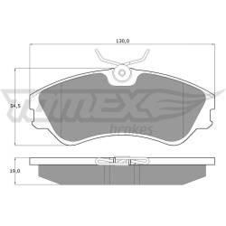 stabdžių trinkelių rinkinys, diskinis stabdys
                                TOMEX Brakes                                