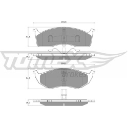 stabdžių trinkelių rinkinys, diskinis stabdys
                                TOMEX Brakes                                