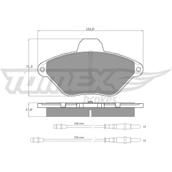 stabdžių trinkelių rinkinys, diskinis stabdys
                                TOMEX Brakes                                