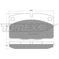 stabdžių trinkelių rinkinys, diskinis stabdys
                                TOMEX Brakes                                