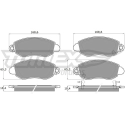 stabdžių trinkelių rinkinys, diskinis stabdys
                                TOMEX Brakes                                