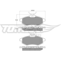 Stabdžių trinkelių rinkinys, diskinis stabdys
                                TOMEX Brakes                                