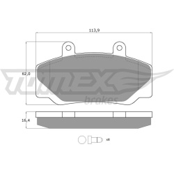 stabdžių trinkelių rinkinys, diskinis stabdys
                                TOMEX Brakes                                