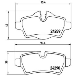 stabdžių trinkelių rinkinys, diskinis stabdys PRIME LINE
                                BREMBO                           