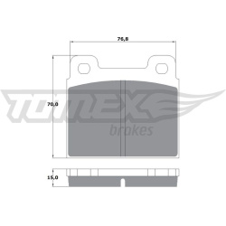 stabdžių trinkelių rinkinys, diskinis stabdys
                                TOMEX Brakes                                