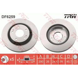 Stabdžių diskas
                                TRW                                                DF6259, TRW, DF6259, aut