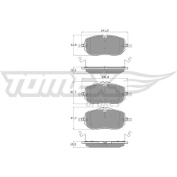 stabdžių trinkelių rinkinys, diskinis stabdys
                                TOMEX Brakes                                