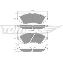 stabdžių trinkelių rinkinys, diskinis stabdys
                                TOMEX Brakes                                