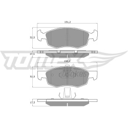 stabdžių trinkelių rinkinys, diskinis stabdys
                                TOMEX Brakes                                