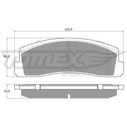 Stabdžių trinkelių rinkinys, diskinis stabdys
                                TOMEX Brakes                                