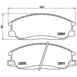 stabdžių trinkelių rinkinys, diskinis stabdys PRIME LINE
                                BREMBO                           