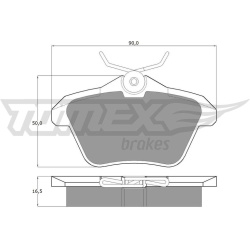 stabdžių trinkelių rinkinys, diskinis stabdys
                                TOMEX Brakes                                