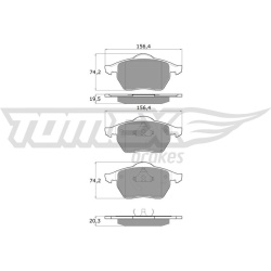 stabdžių trinkelių rinkinys, diskinis stabdys
                                TOMEX Brakes                                