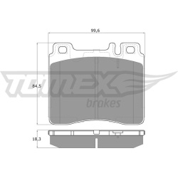 Stabdžių trinkelių rinkinys, diskinis stabdys
                                TOMEX Brakes                                