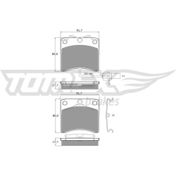 stabdžių trinkelių rinkinys, diskinis stabdys
                                TOMEX Brakes                                