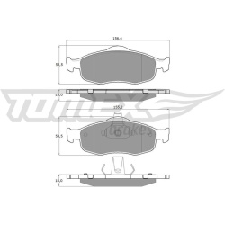 stabdžių trinkelių rinkinys, diskinis stabdys
                                TOMEX Brakes                                