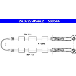 trosas, stovėjimo stabdys
                                ATE                                                24.3727-0544.2,