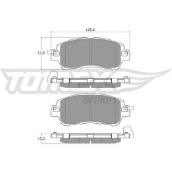 Stabdžių trinkelių rinkinys, diskinis stabdys
                                TOMEX Brakes                                