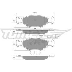 stabdžių trinkelių rinkinys, diskinis stabdys
                                TOMEX Brakes                                