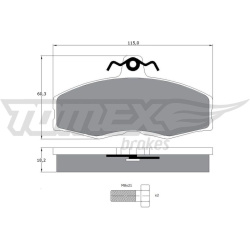 stabdžių trinkelių rinkinys, diskinis stabdys
                                TOMEX Brakes                                