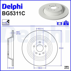 DELPHI                                                BG5311C, Nenurodytas gamintojas, BG5311C, auto detalė