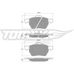 stabdžių trinkelių rinkinys, diskinis stabdys
                                TOMEX Brakes                                