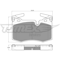 stabdžių trinkelių rinkinys, diskinis stabdys
TOMEX Brakes