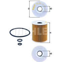 Filtras tepalo
MAHLE OX422D, MAHLE, OX422D, au