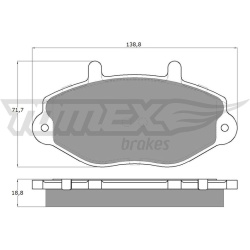 Stabdžių trinkelių rinkinys, diskinis stabdys
                                TOMEX Brakes                                