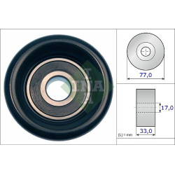 kreipiantysis skriemulys, V formos rumbuotas diržas
                                INA                                     