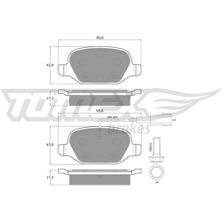 stabdžių trinkelių rinkinys, diskinis stabdys
                                TOMEX Brakes                                