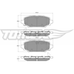 stabdžių trinkelių rinkinys, diskinis stabdys
                                TOMEX Brakes                                