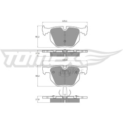 stabdžių trinkelių rinkinys, diskinis stabdys
                                TOMEX Brakes                                