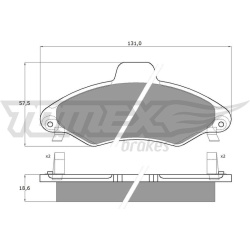 stabdžių trinkelių rinkinys, diskinis stabdys
                                TOMEX Brakes                                