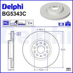 DELPHI                                                BG5343C, Nenurodytas gamintojas, BG5343C, auto detalė