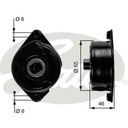 diržo įtempiklis, V formos rumbuotas diržas DriveAlign™
                                GATES                           