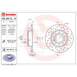 stabdžių diskas (1vnt) XTRA LINE - Xtra
                                BREMBO                                             