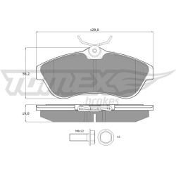 stabdžių trinkelių rinkinys, diskinis stabdys
                                TOMEX Brakes                                